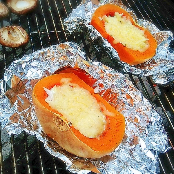 バターナッツカボチャのチーズ焼き♪