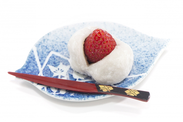 レンジで美味しいイチゴ大福 上新粉