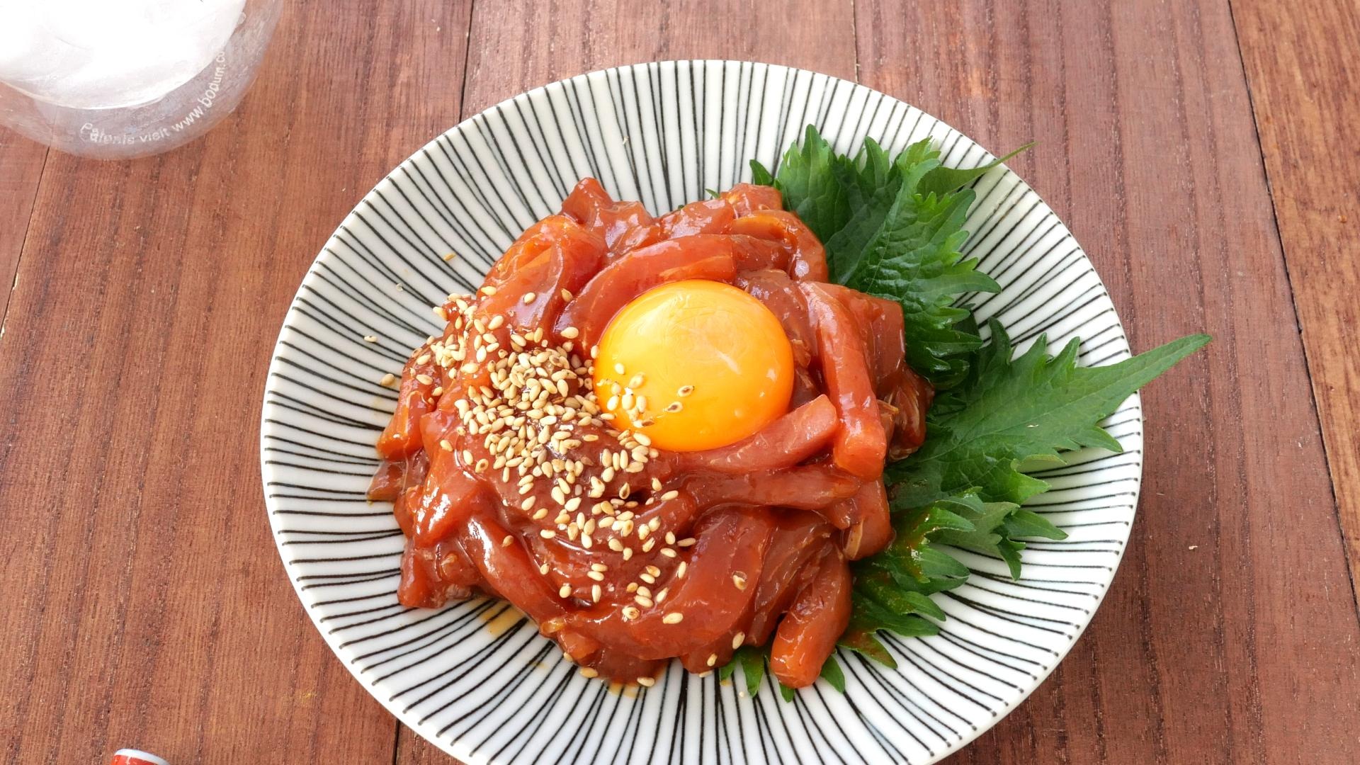 刺身をアレンジ！ アジの梅肉和え