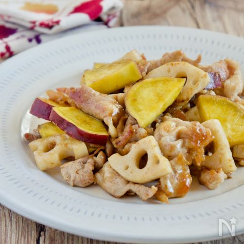 豚肉とさつまいものさっぱり甘辛煮