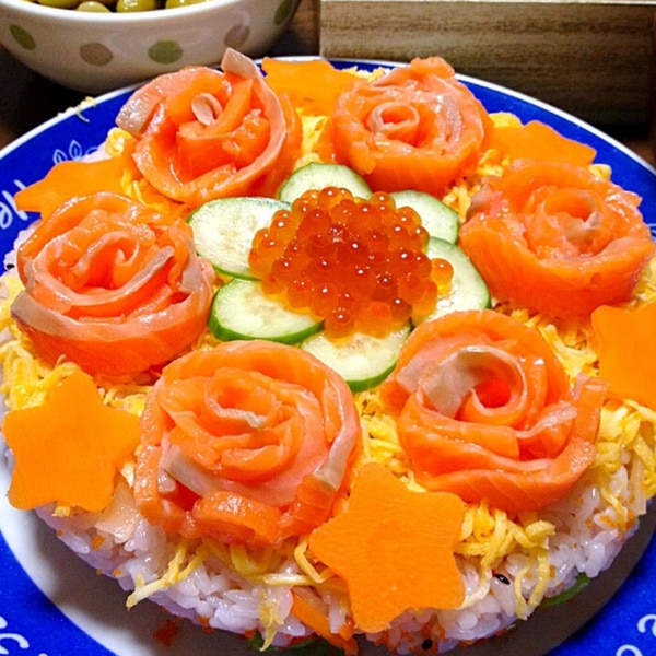 ひな祭りはやっぱり可愛く♪☆ちらし寿司ケーキ☆