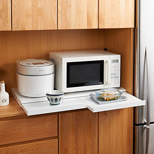 キッチン 家電下 スライド テーブル タワー レンジ台 スライドテーブル レンジテーブル スライドトレー 後付け キッチン 炊飯器 トースター山崎実業 スライドラック キッチン家電下スライドテーブル タワー W80 1684 1685 家電ラック キッチンラック スライドトレー