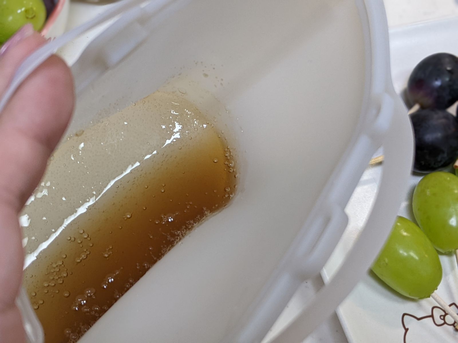 レンジで簡単！ハートのシャインマスカット飴