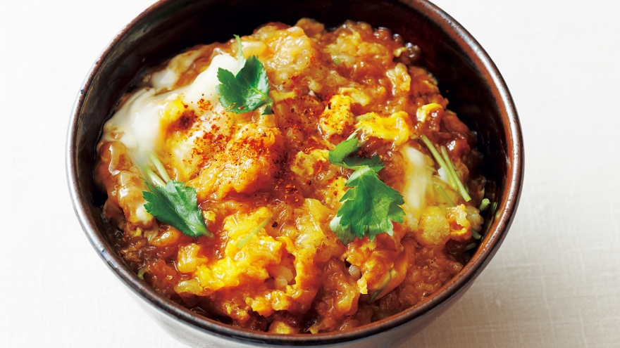 お手軽スピードTKG♪ たぬきなめたけ卵かけごはん