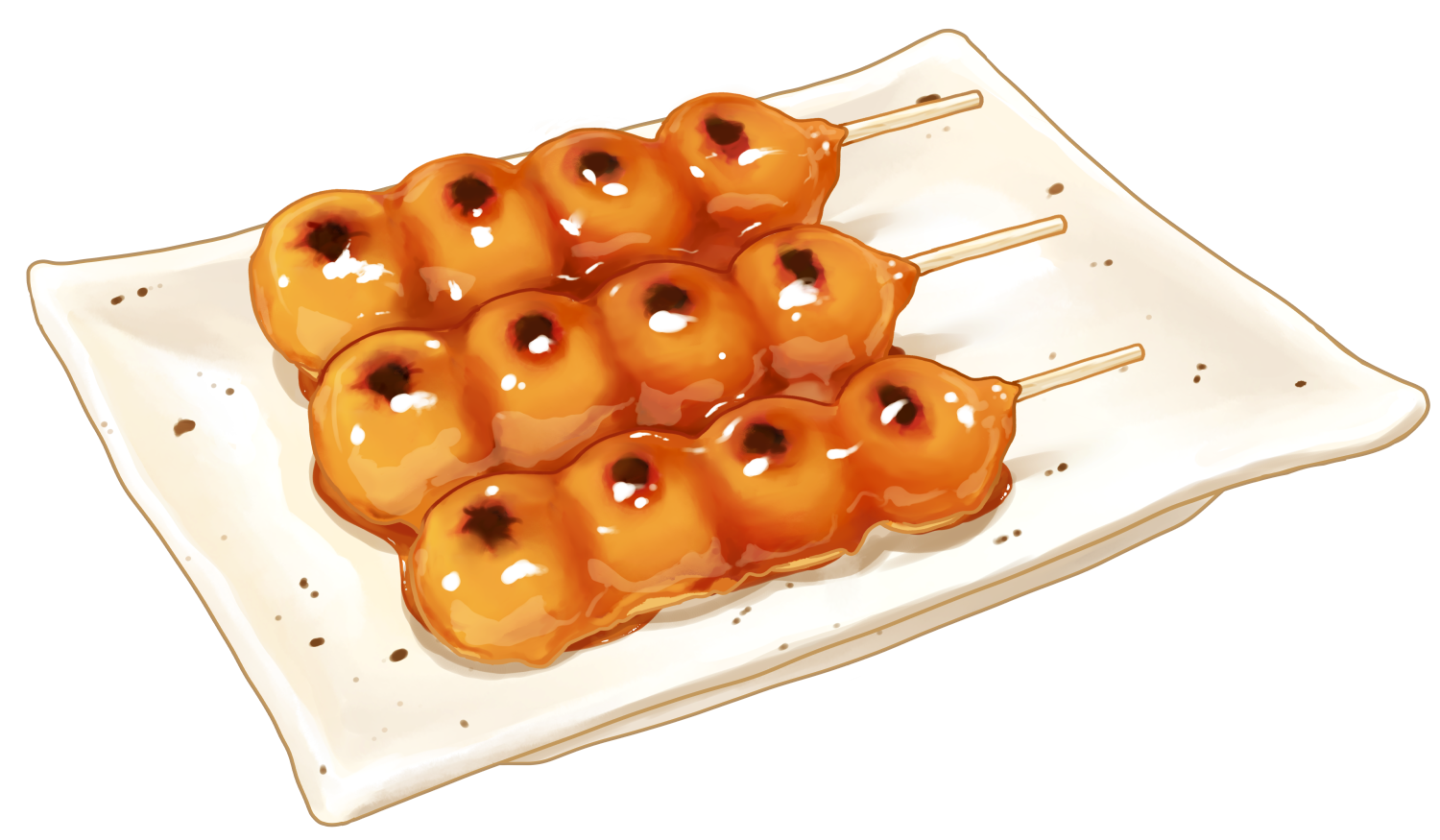 三色団子のイラストかわいいフリーアイコン・イラストの無料素材サイトフリーペンシル