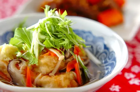 揚げ出し豆腐と夏野菜