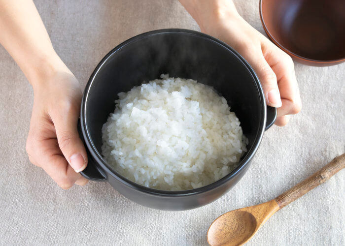 電子レンジでごはんが炊ける！ＨＡＲＩＯガラスのレンジご飯釜1～２合