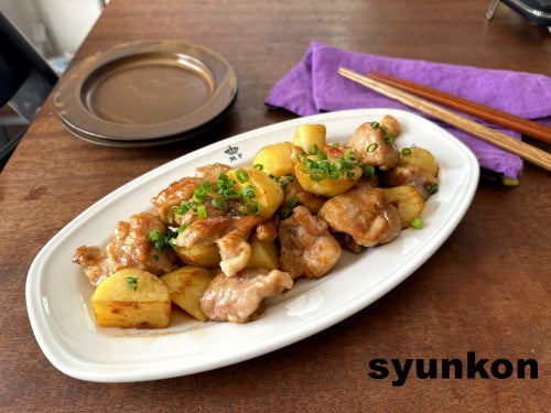 鶏ささみとじゃがいものバターポン酢炒め