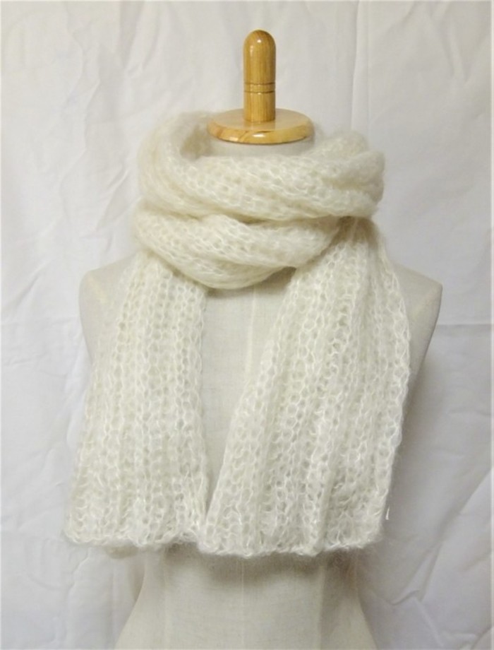 かぎ針編み Crochet 「ゴム編みとブリオッシュの襟巻きマフラー？ネックウォーマー？」