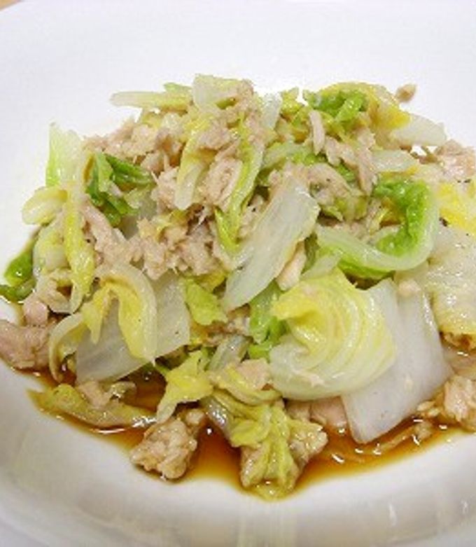 スピードおつまみ♪ 白菜とツナのポン酢炒め