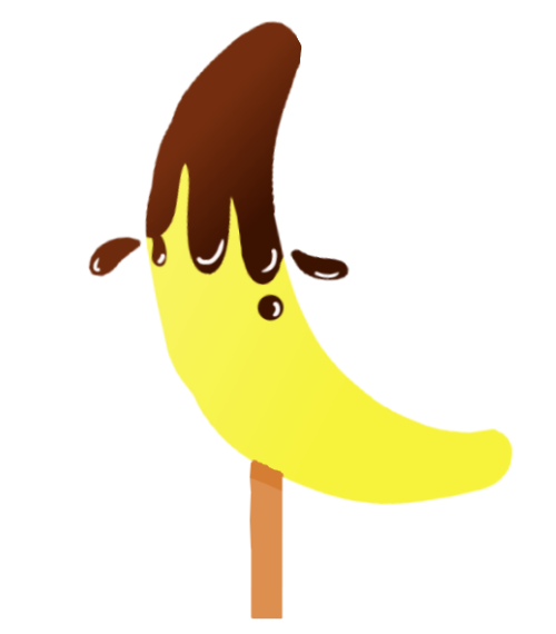 チョコバナナのイラスト素材イラスト無料・かわいいテンプレート