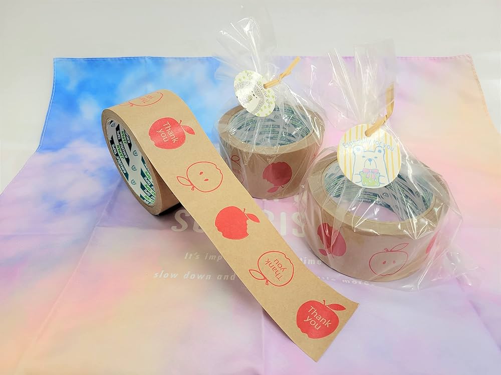 Amazon.co.jp: かわいい シールテープ ありがとうテープ カートン 装飾 配送テープ オフィス シーリング 出荷テープ 配送用 梱包テープ1ロール ピンク : 産業・研究開発用品