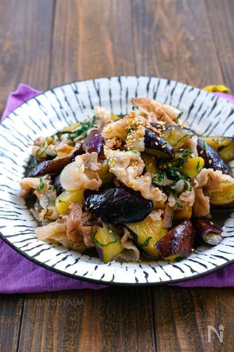 鶏肉と茄子のおろし和え