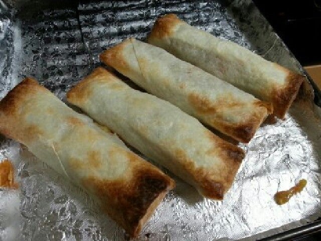 魚焼きグリルで焼き春巻き