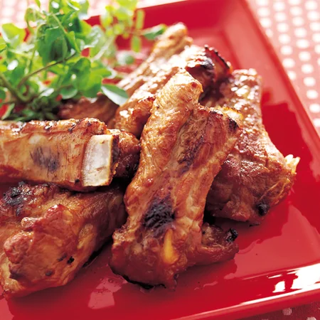 スペアリブのBBQグリル