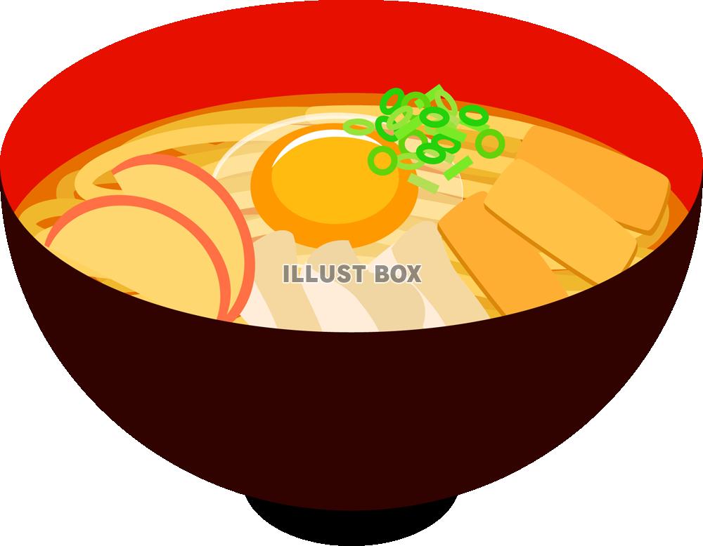 粉物のフリー素材No22-カレーうどん のイラストイラストポップ