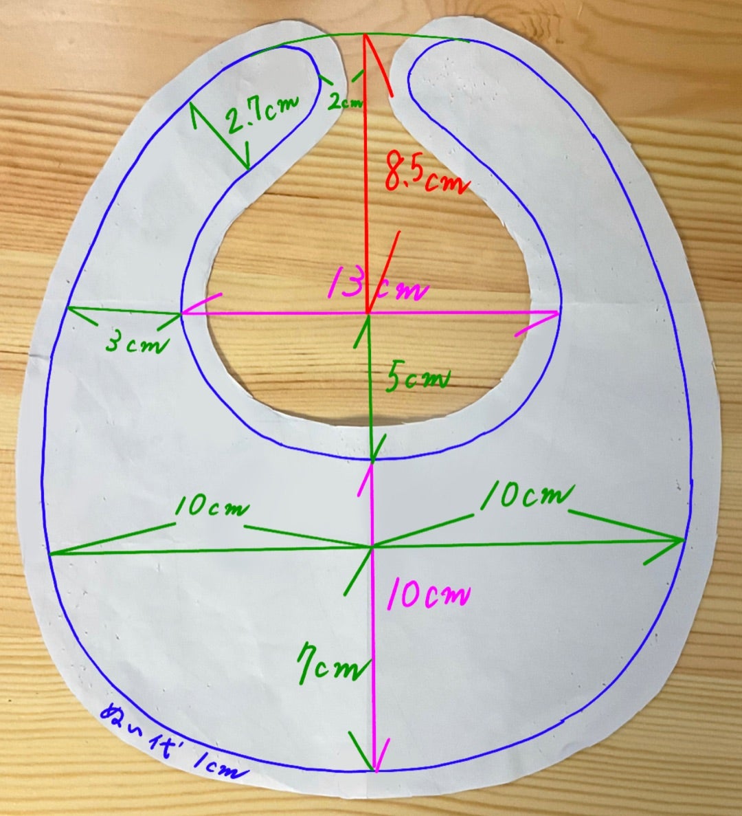 ドーナツスタイの作り方と型紙 無料 円形スタイ・サークルスタイ