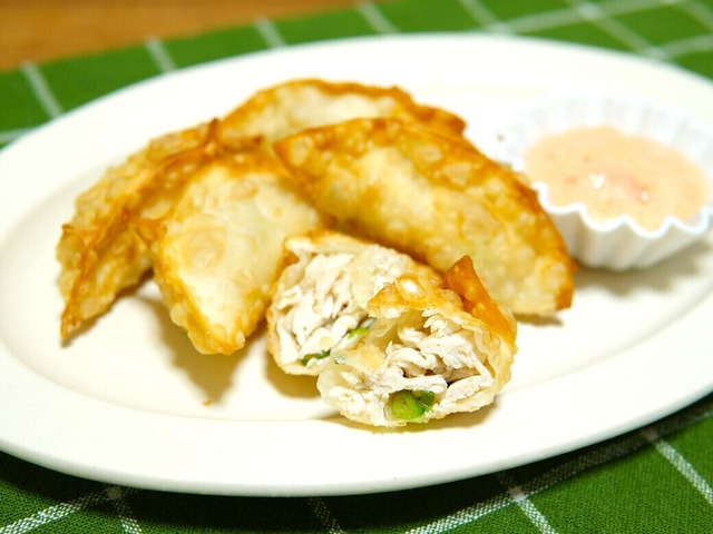 餃子の皮アレンジ 簡単！明太チーズ揚げ