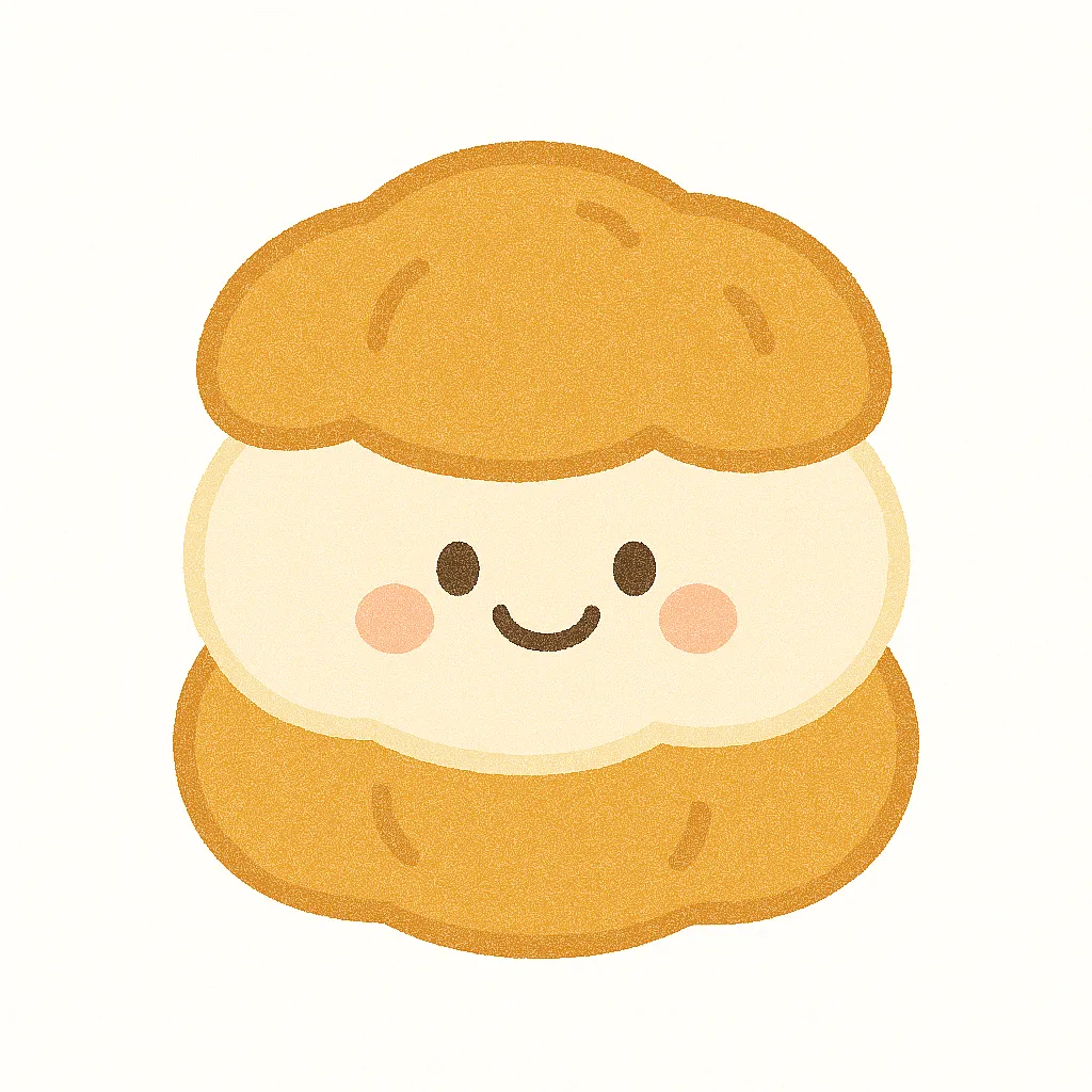 繊細なカスタード生地を詰めたシュークリームイラスト素材透過、PNGフリー画像ダウンロード - Pngtree