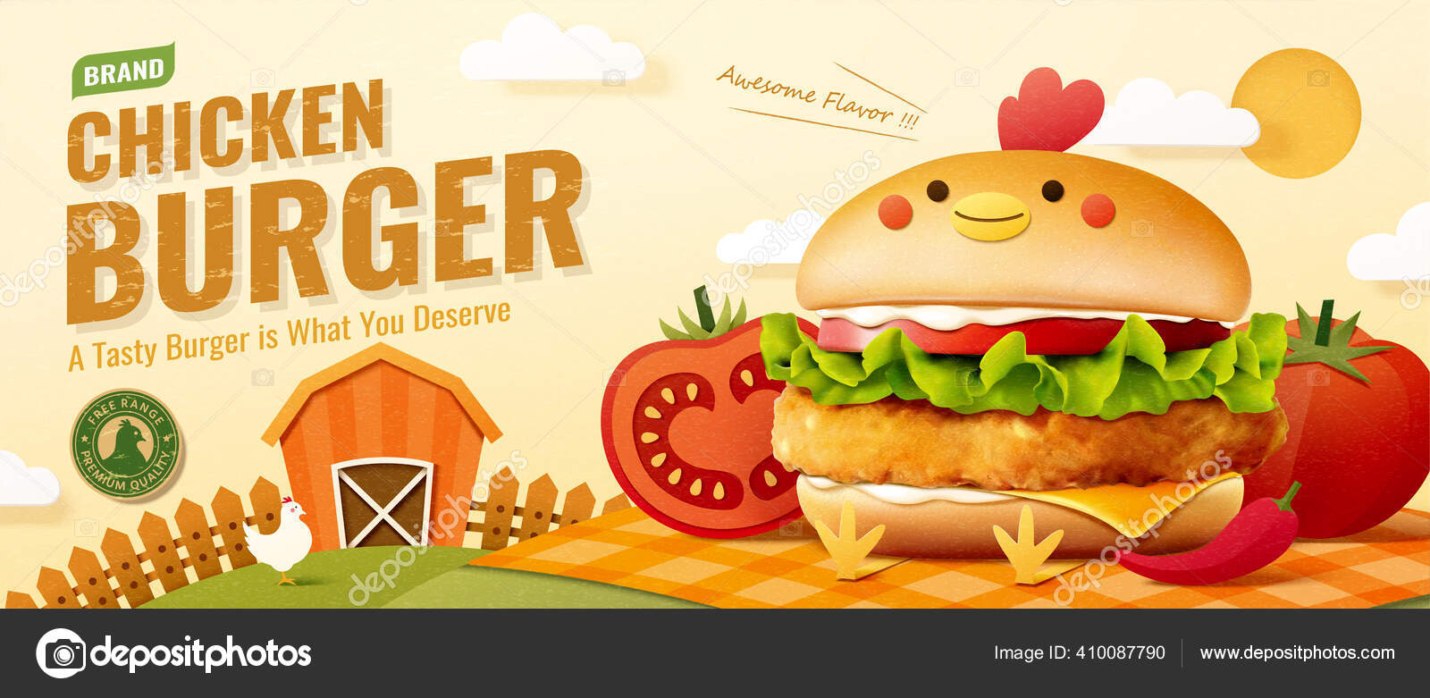 ハンバーガー写真のセールバナーの無料バナーテンプレート 10624 - デザインAC