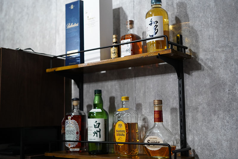 ウイスキー棚 ２ 完成 室内DIY その167- ご機嫌な家づくり