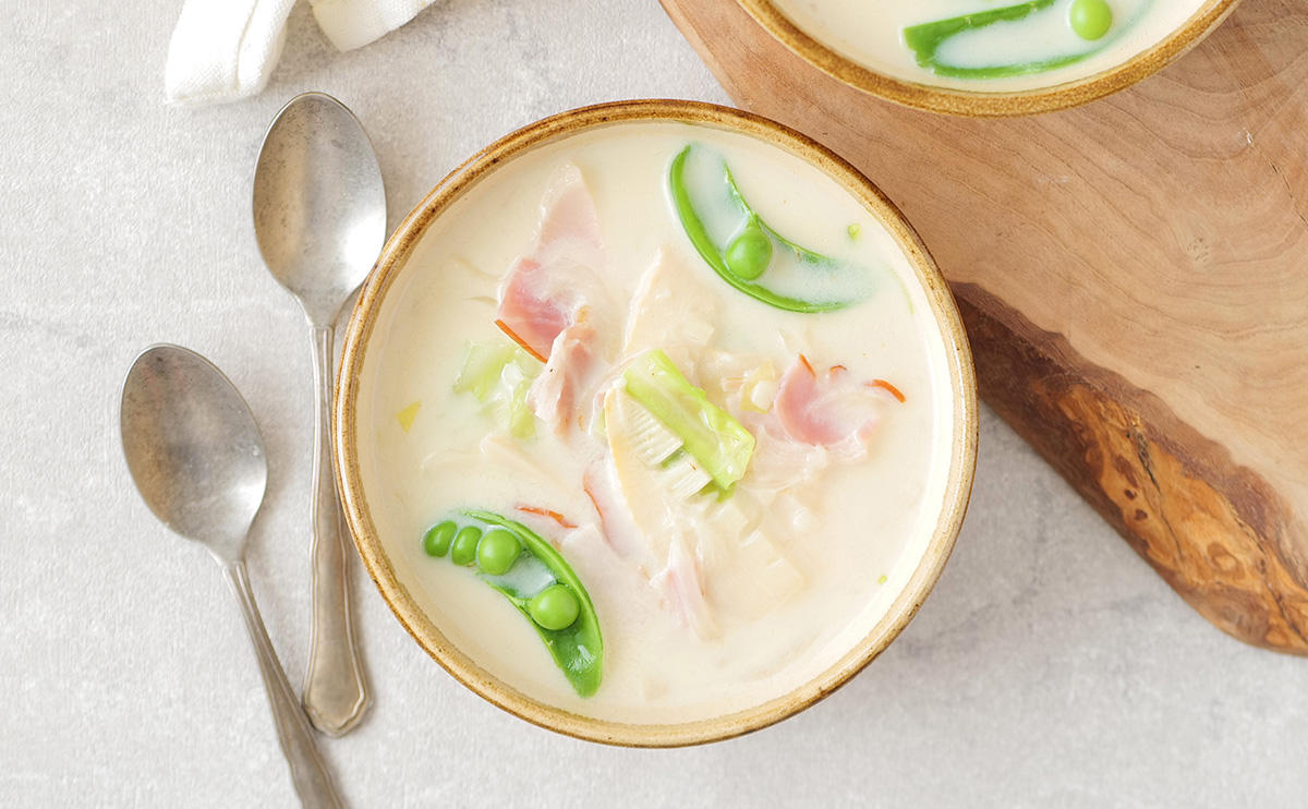 乾物入り豆乳クリームスープ：日立保険サービス