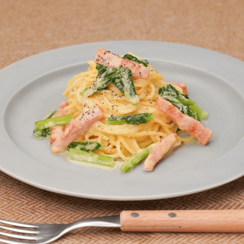 洗い物ラク 牛乳いらずの濃厚本格カルボナーラ♪