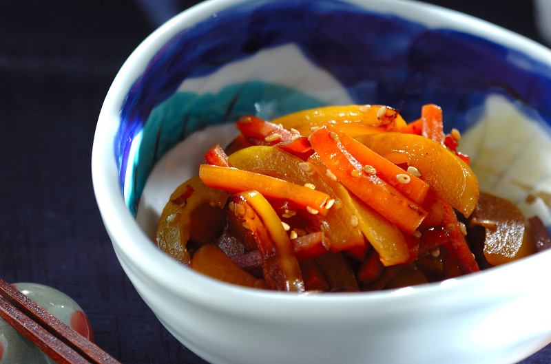 SL Creationsの食材を使ったレシピサイトパプリカの中華風きんぴら