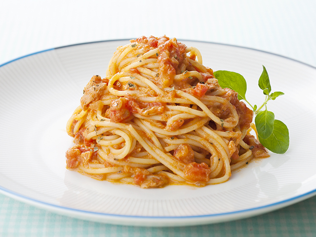 キムチとツナのクリームスパゲティレシピサイトNadia