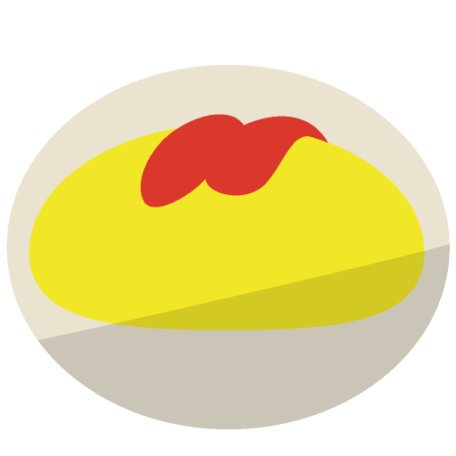 チキンオムライスのプレートの無料イラストイラストセンタ