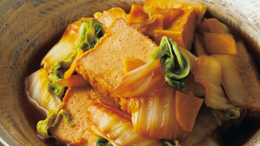 ポキ 厚揚げ生姜煮 の献立。オリーブオイルの おいしい楽しい・キッチン大好き♪