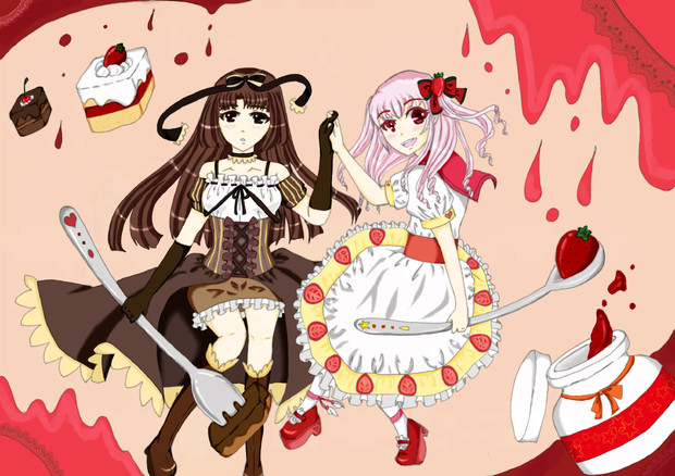 擬人化チョコレートケーキちゃん - ibisPaint