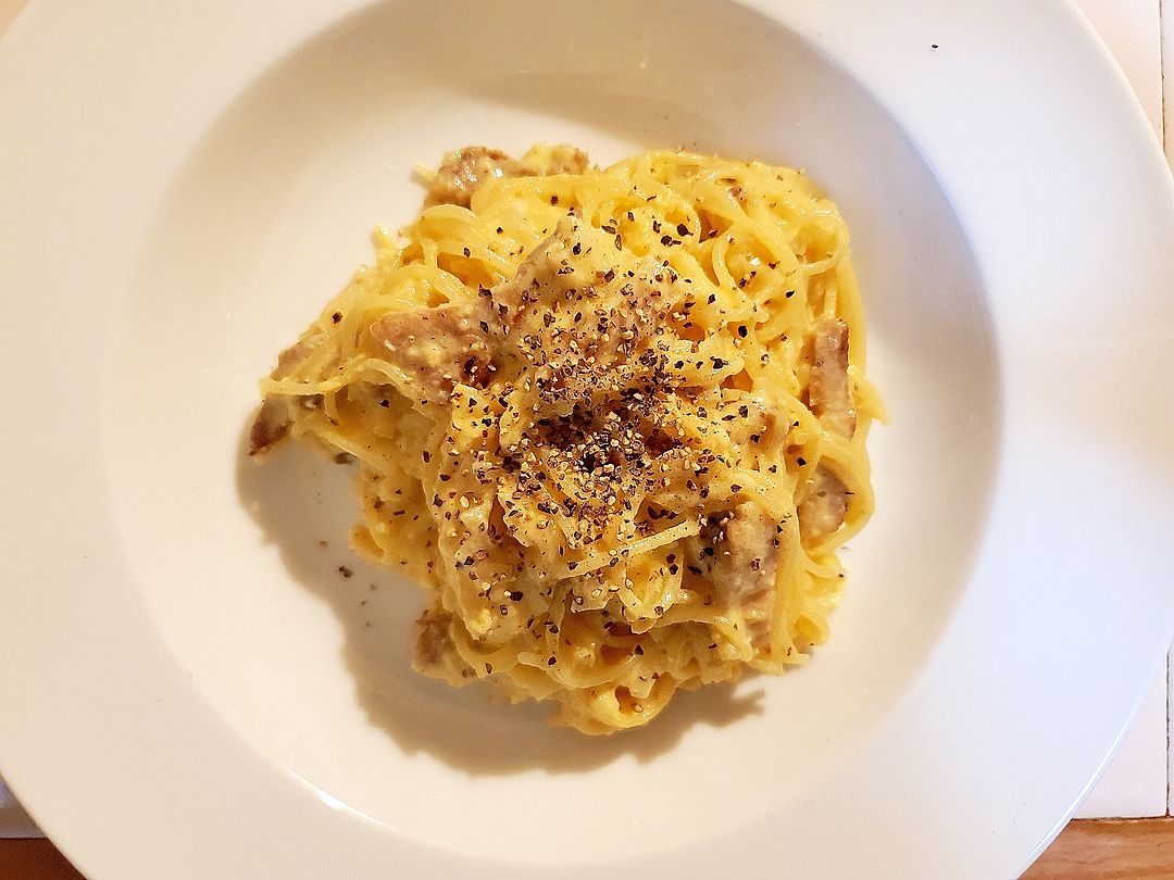 生クリームで作る 濃厚カルボナーラ