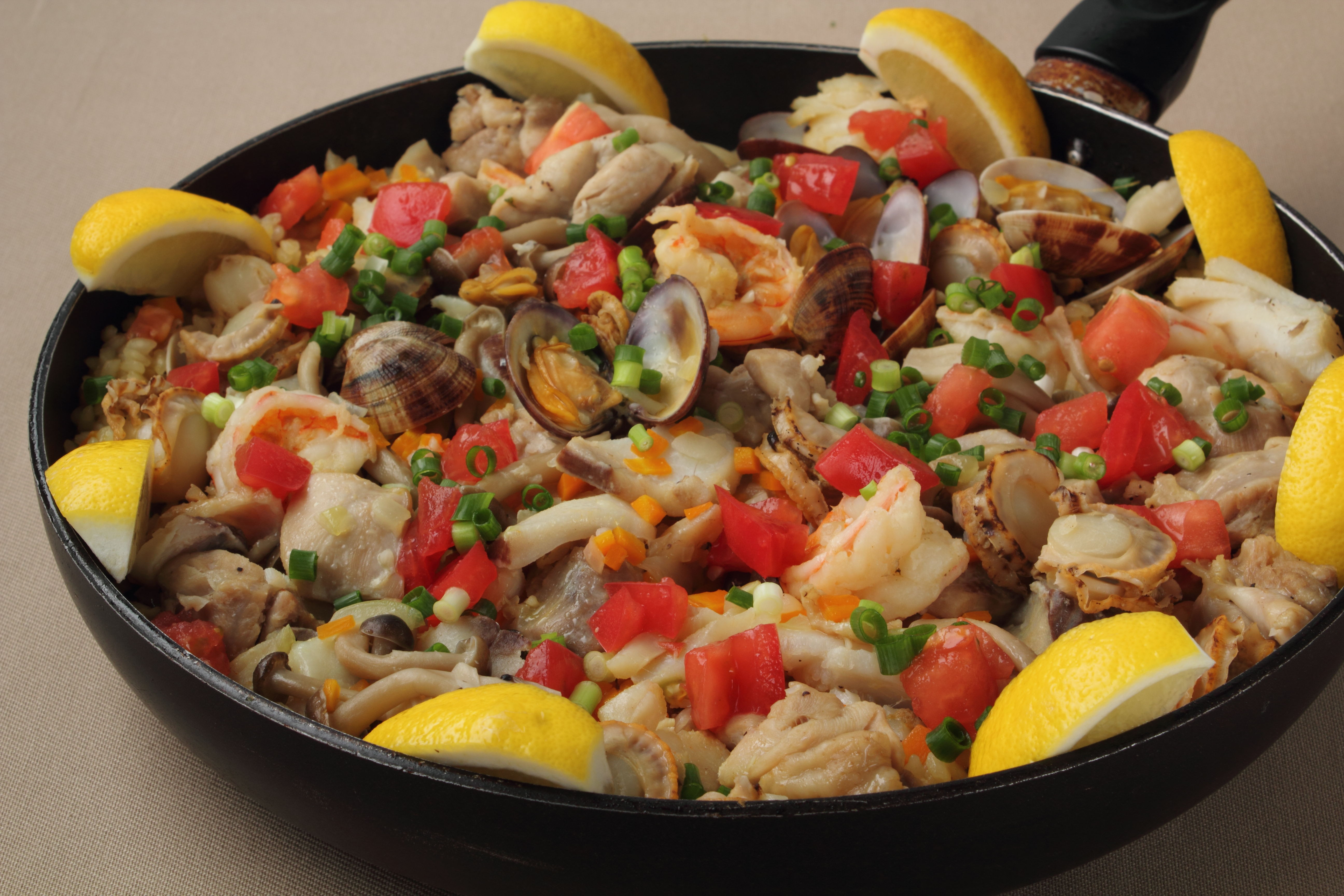 フライパンで簡単！, 豚バラの肉パエリア