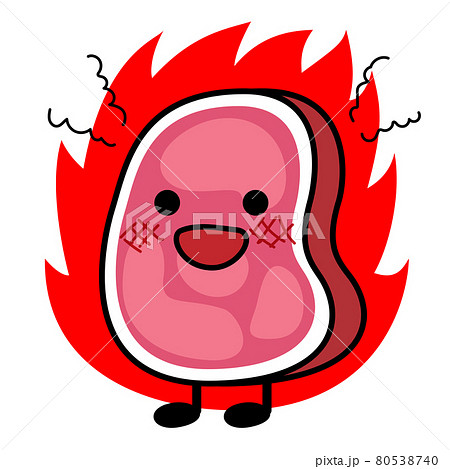 焼肉 野菜とお肉の皿盛りのイラスト素材76589128- PIXTA