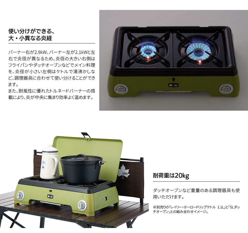 LOGOSロゴスLOGOS×SENGOKU ALADDIN ポータブルガスカセットコンロ ヒバリン 送料無料サウンドハウス