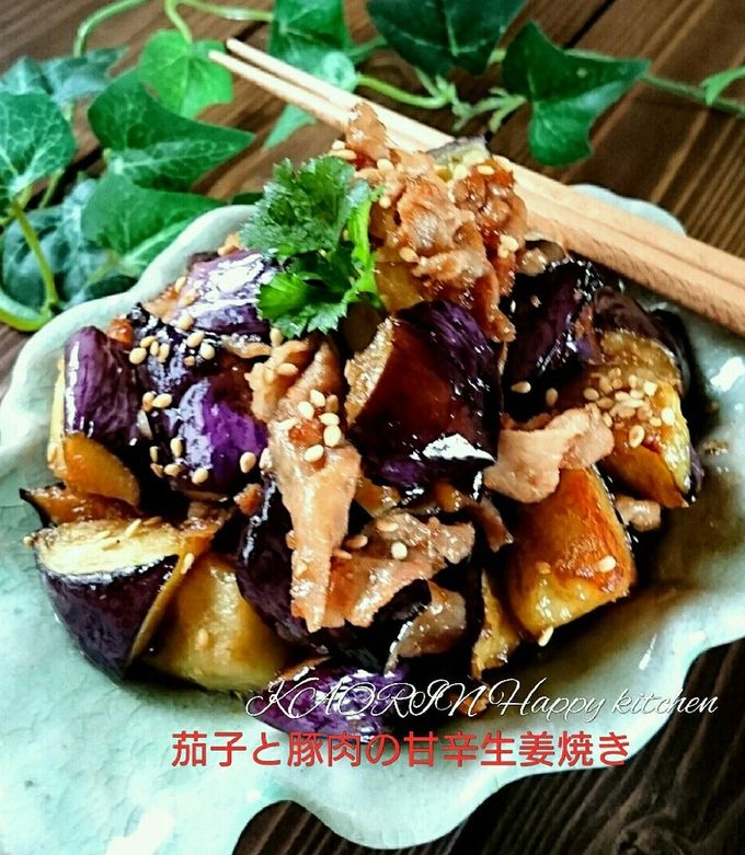 なすと豚肉の甘辛炒め カジポックム