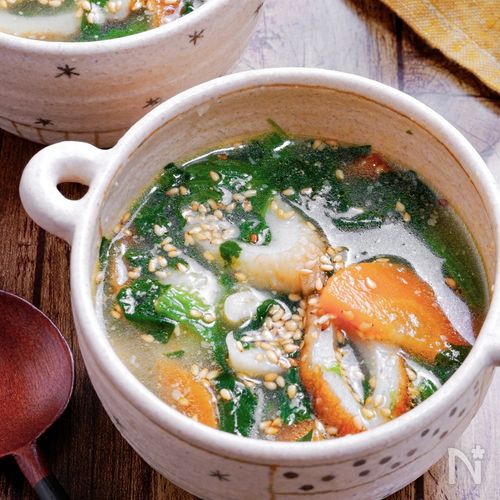 まろやかな味わい♪ にんじんの胡麻味噌スープ