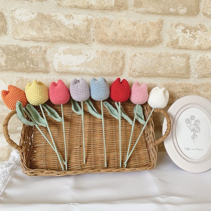 かぎ編み花束ラッピングTikTok