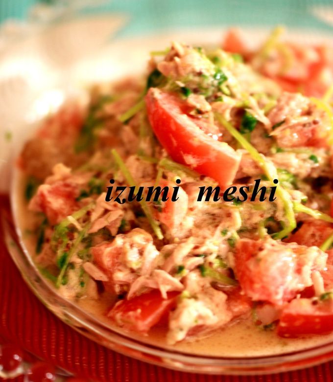 ツナマカロニサラダの献立 副菜：洋風おつまみ冷奴、汁物：トマトと豆苗のスープ野菜 献立・メニュー 味の素パーク たべる楽しさを、もっと