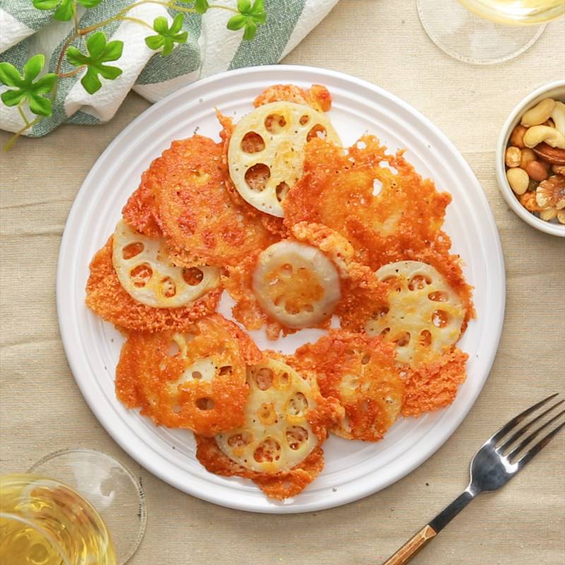 れんこんの明太チーズ焼き 簡単おつまみ♪材料4つでOK