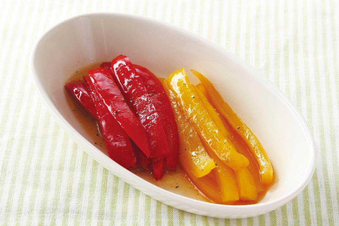 焼きパプリカときゅうりの甘酢漬け
