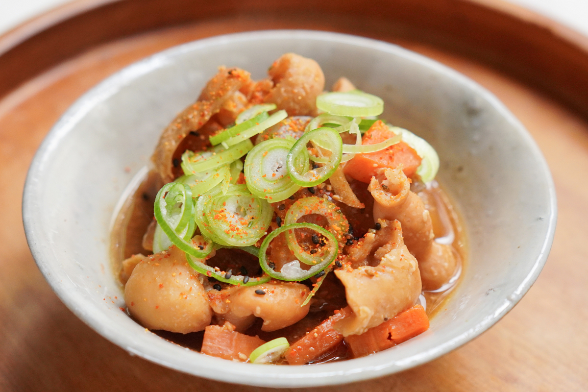 煮込み時間短縮！ 圧力鍋で作るもつ煮