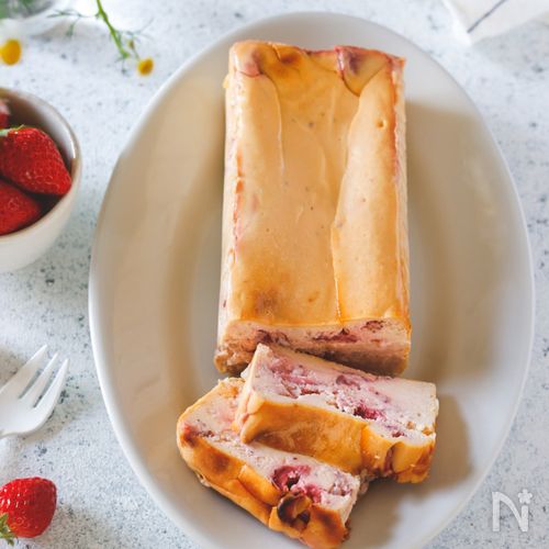 パウンド型でレア・チーズケーキ☆生クリーム無し