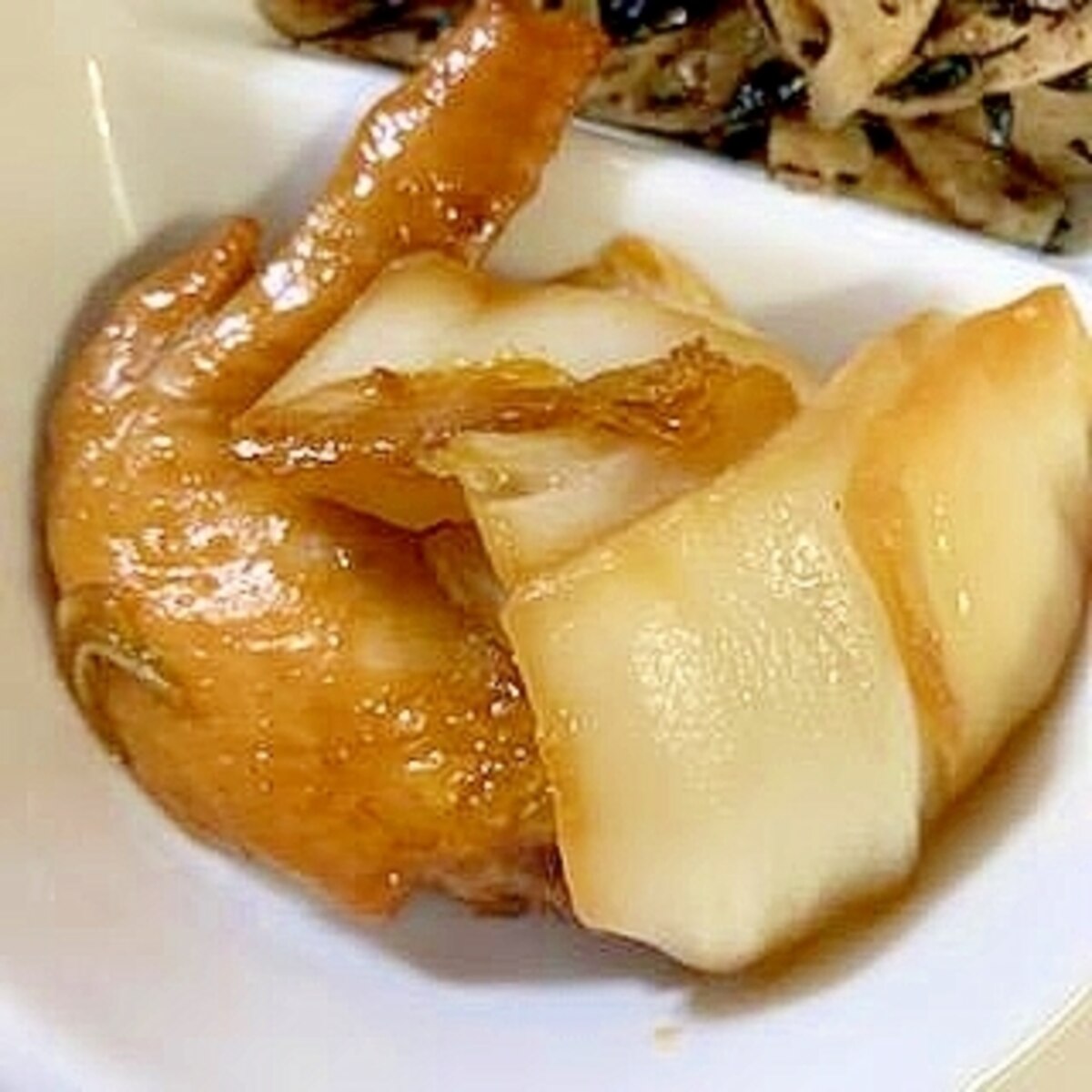 白菜と手羽先の甘辛煮