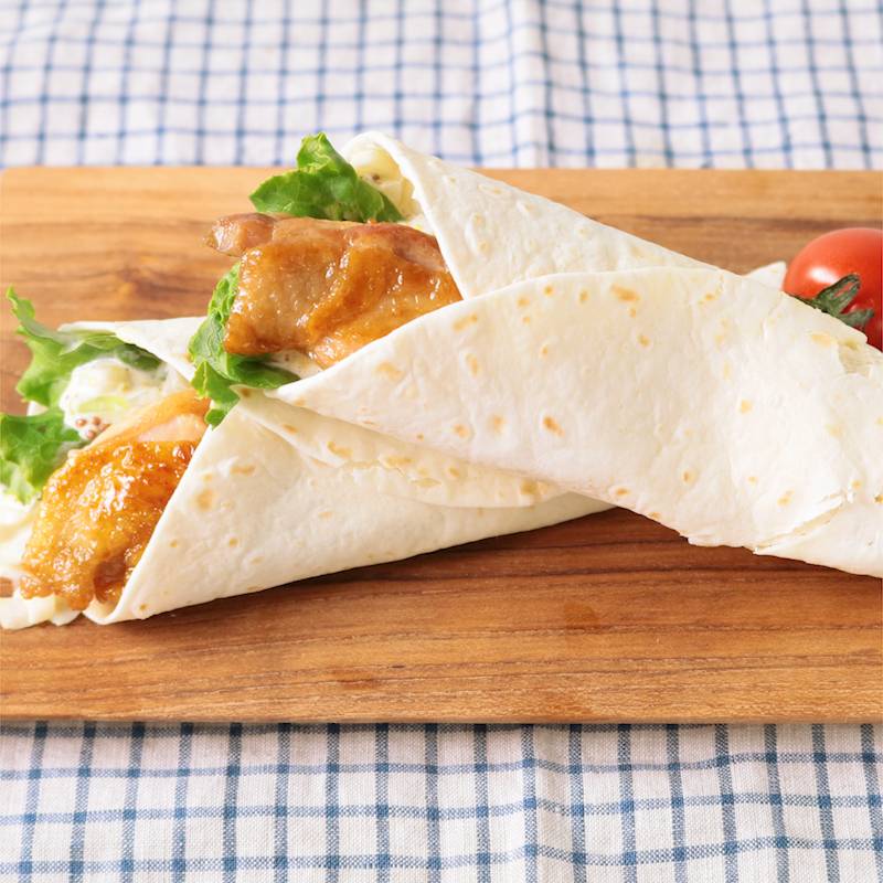 ガーリックチキンのトルティーヤロール