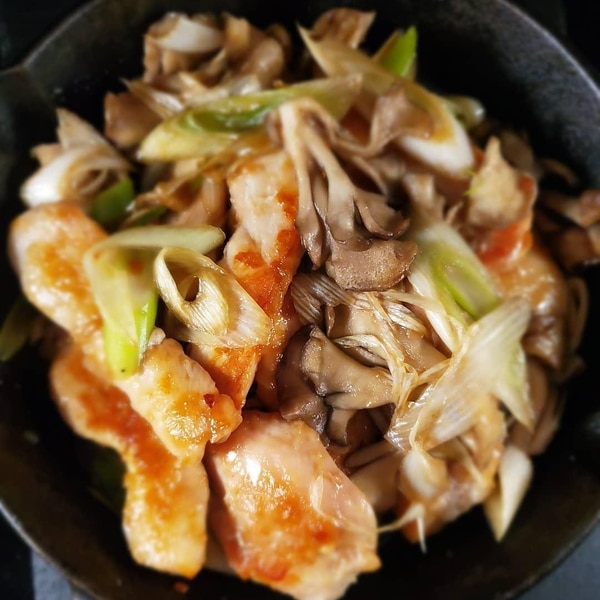 まいたけと鶏肉のすき煮