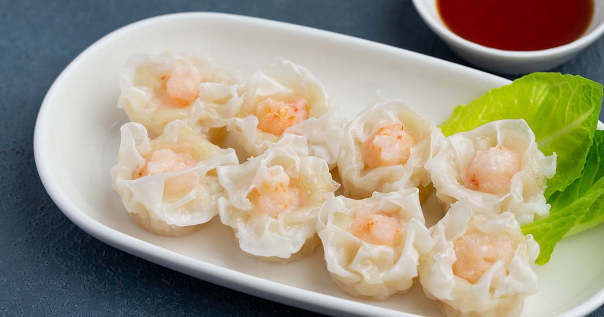 ライスペーパーで作る！ お手軽エビ蒸し餃子