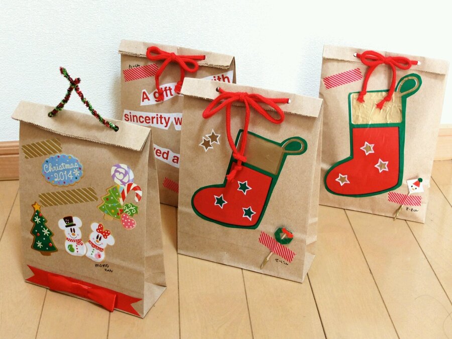 ④クリスマスプチギフト 7袋 お菓子詰め合わせパーティープレゼント子供会