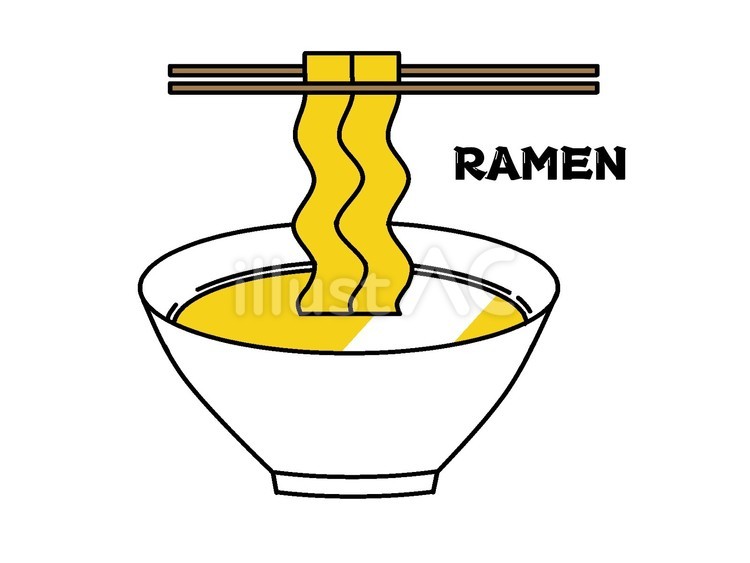 ラーメンのアイコンシルエット - ONWAイラスト